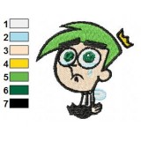 Crying Cosmo Fairly Oddparents Embroidery Design